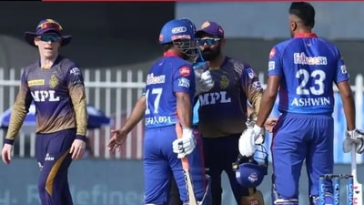 Eoin Morgan and R Ashwin had a heated exchange. (Twitter)