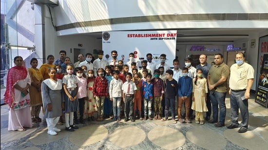 The founder’s day of MBD Group being celebrated in Ludhiana on Thursday. (HT photo) The founder’s day of MBD Group being celebrated in Ludhiana on Thursday. (HT photo)