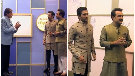 Amitabh Bachchan with Pratik Gandhi and Pankaj Tripathi in a new promo for Kaun Banega Crorepati 13.