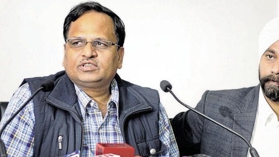Delhi health minister Satyendra Jain did not comment on the allegations. (Sonu Mehta/ HT file photo)