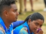 Indian archers Deepika Kumari and Atanu Das look dejected(PTI) Indian archers Deepika Kumari and Atanu Das look dejected(PTI)