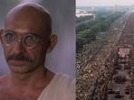 Ben Kingsley played the role of Gandhi. Ben Kingsley played the role of Gandhi.