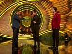 Bigg Boss 15 host Salman Khan with Asim Riaz and his brother Umar Riaz. Bigg Boss 15 host Salman Khan with Asim Riaz and his brother Umar Riaz.