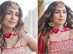 The countdown for the festival of Navrati has begun. Every year celebrities treat fans with photos of their celebration. Hina Khan decided to welcome the festive month in a traditional avatar.(Instagram/@realhinakhan) The countdown for the festival of Navrati has begun. Every year celebrities treat fans with photos of their celebration. Hina Khan decided to welcome the festive month in a traditional avatar.(Instagram/@realhinakhan)