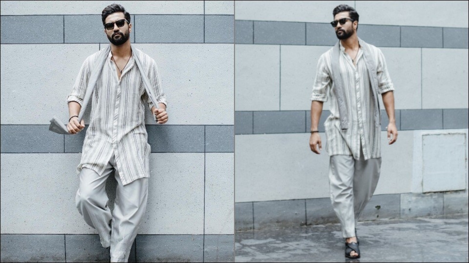 Vicky Kaushal sizzles ethnic fashion in 165k striped cotton kurta pants   Fashion Trends  Hindustan Times