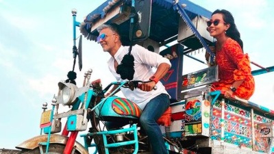 Milind Soman had earlier shared a photo with his wife riding a ‘chhakda’ in Gujarat. (Instagram/@milindrunning)