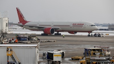Air India Boeing 777 plane is seen at O'Hare International Airport in Chicago, US. (REUTERS) Air India Boeing 777 plane is seen at O'Hare International Airport in Chicago, US. (REUTERS)