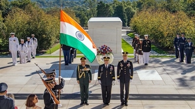 An Armed Forces Full Honor Arrival Ceremony and an Armed Forces Full Honor Wreath Ceremony conducted in honour of Indian Chief of Defence Staff General Bipin Rawat, in Washington. (ANI Photo) An Armed Forces Full Honor Arrival Ceremony and an Armed Forces Full Honor Wreath Ceremony conducted in honour of Indian Chief of Defence Staff General Bipin Rawat, in Washington. (ANI Photo)