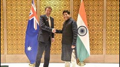 Australian trade and investment minister Dan Tehan on Friday said the focus of his discussions with commerce minister Piyush Goyal on Thursday was the economic partnership between Australia and India, and the ambitious interim and final trade agreements. (TWITTER/@DanTehanWannon.) Australian trade and investment minister Dan Tehan on Friday said the focus of his discussions with commerce minister Piyush Goyal on Thursday was the economic partnership between Australia and India, and the ambitious interim and final trade agreements. (TWITTER/@DanTehanWannon.)