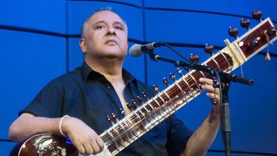 Sitarist Shujaat Husain Khan recently collaborated with renowned Iranian-American vocalist Katayoun Goudarzi for an album This Pale Sitarist Shujaat Husain Khan recently collaborated with renowned Iranian-American vocalist Katayoun Goudarzi for an album This Pale