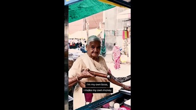 The image shows 75-year-old dadi named Kalawanti Doshi. (Instagram/@officialhumansofbombay)