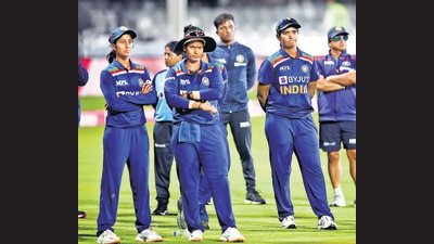 The India women’s team in England in July. The team is currently in the midst of a crucial tour of Australia, but has no fitness trainer, no physiotherapist, no analyst, and a number of only-part-time coaches. (Getty Images) The India women’s team in England in July. The team is currently in the midst of a crucial tour of Australia, but has no fitness trainer, no physiotherapist, no analyst, and a number of only-part-time coaches. (Getty Images)