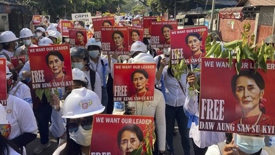 UN High Commissioner for Human Rights Michelle Bachelet had said last week that more than 1,120 people have been killed since the coup and military authorities have also arrested over 8,000 people (AP )