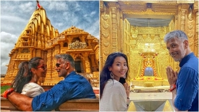 "Spent the whole day with @ankita_earthy at this ancient and sacred place, from the time it opened its gates in the morning, till after dinner," Milind Soman added. (Instagram/@milindrunning) "Spent the whole day with @ankita_earthy at this ancient and sacred place, from the time it opened its gates in the morning, till after dinner," Milind Soman added. (Instagram/@milindrunning)