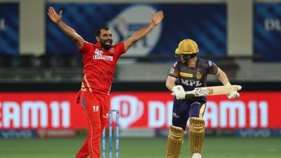 Mohammed Shami pulled things back considerably at the death and returned with figures of 1-23 in 4 overs. (BCCI/IPL) Mohammed Shami pulled things back considerably at the death and returned with figures of 1-23 in 4 overs. (BCCI/IPL)