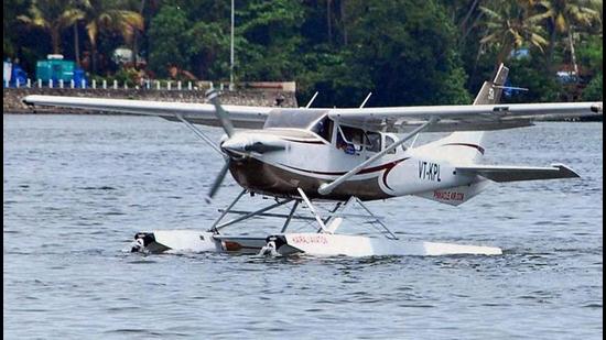 A seaplane prepares to take off from the Ashtamudi lake, during the launch of the Seaplane service by Kerala Tourism Department in Kollam district, Kerala. (PTI) A seaplane prepares to take off from the Ashtamudi lake, during the launch of the Seaplane service by Kerala Tourism Department in Kollam district, Kerala. (PTI)