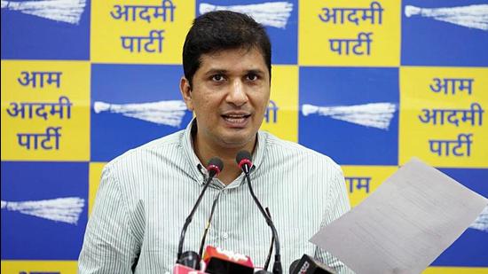 “The standing committee was told that over 50% destitute pension is bogus. Why is it not being investigated? said AAP spokesperson Saurabh Bharadwaj. (ANI)