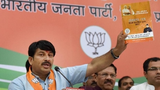 Addressing the gathering, Manoj Tiwari questioned the ban and said that the situation has returned to almost normal (PTI)