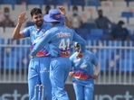 Avesh Khan celebrates the wicket of Rohit Sharma (7). (BCC/IPL) Avesh Khan celebrates the wicket of Rohit Sharma (7). (BCC/IPL)
