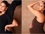 In her recent Instagram posts, Neha Dhupia preached body positivity as she posed in stylish maternity outfits. Check out her pictures here.(Instagram/@nehadhupia)