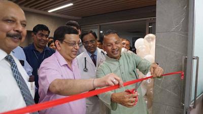 Padma Shri Rajinder Gupta, chairman, Trident Group of Industries, inaugurating the non-invasive cardiology centre at Christian Medical College and Hospital in Ludhiana on Saturday. (HT Photo)