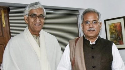 The Chhattisgarh tussle is between health minister TS Singhdeo (left) and chief minister Bhupesh Baghel