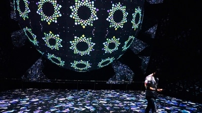 A man walks past a display at the Saudi Arabia pavilion at Expo 2020 in Dubai, United Arab Emirates (AP) A man walks past a display at the Saudi Arabia pavilion at Expo 2020 in Dubai, United Arab Emirates (AP)