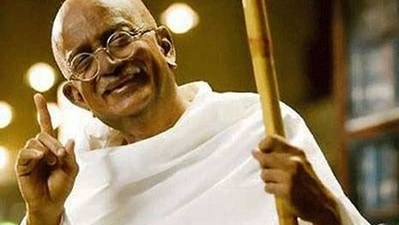 Dilip Prabhavalkar as Gandhi in Lage Raho Munnabhai. 