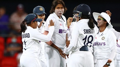 India leave Australia at 143/4 at stumps on Day 3 (BCCI Women / Twitter)