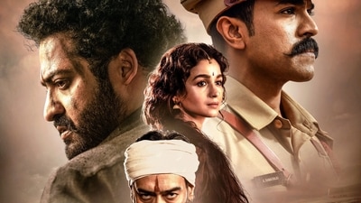 The new poster for RRR. The new poster for RRR.