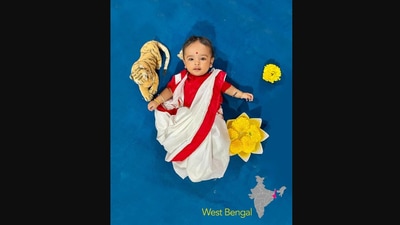 The image shows 5-month-old Payana. (Instagram/@travelories)