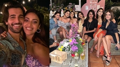 Aditya Seal, Alia Bhatt, Akansha Ranjan and Sussanne Khan at Anushka Ranjan's birthday bash-bridal shower. Aditya Seal, Alia Bhatt, Akansha Ranjan and Sussanne Khan at Anushka Ranjan's birthday bash-bridal shower. 