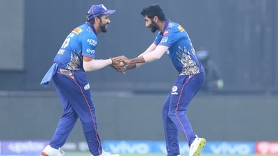 Jasprit Bumrah struck right after the culminate of the second time-out, getting the better of Shimron Hetmyer on 15. (BCCI/IPL) Jasprit Bumrah struck right after the culminate of the second time-out, getting the better of Shimron Hetmyer on 15. (BCCI/IPL)