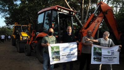 The Taljai hill development project is likely to be kept on hold, with standing committee chairman Hemant Rasne clearly saying that they will not consider the proposal. (HT PHOTO)