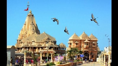 Somnath Jyotirlinga Temple. IRCTC’s Jyotirlinga darshan train will depart from Prayagraj Sangam on October 21. (FILE PHOTO)