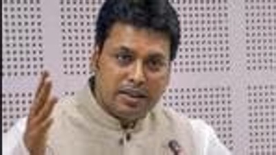 File photo: Tripura chief minister Biplab Kumar Deb. (PTI) File photo: Tripura chief minister Biplab Kumar Deb. (PTI)