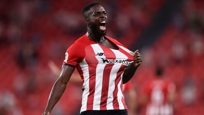 Inaki Williams celebrates after netting a goal. (Getty ) Inaki Williams celebrates after netting a goal. (Getty )