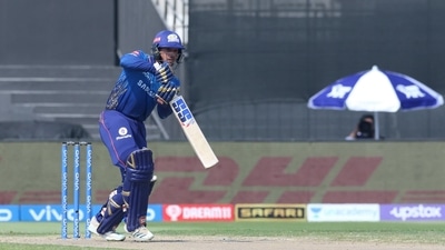Quinton de Kock plays a shot during the MI-DC clash. (BCCI/IPL) Quinton de Kock plays a shot during the MI-DC clash. (BCCI/IPL)