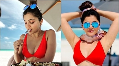 Loved Rubina Dilaik's hot red bikini from Maldives holiday? Here's what it will cost you (Instagram/@rubinadilaik) Loved Rubina Dilaik's hot red bikini from Maldives holiday? Here's what it will cost you (Instagram/@rubinadilaik)