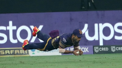 Rahul Tripathi made a brilliant effort. (IPLT20.com) Rahul Tripathi made a brilliant effort. (IPLT20.com)