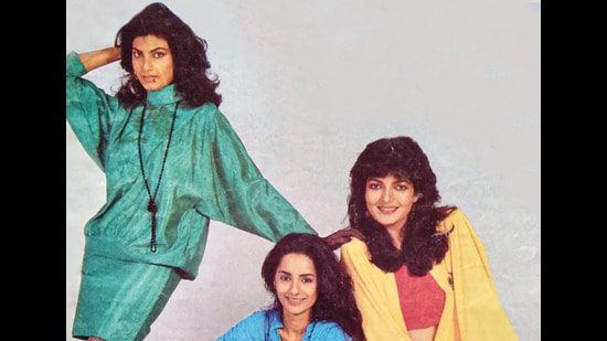 Flanked by Kimi Katkar and Kitu Gidwani for a magazine cover shoot Flanked by Kimi Katkar and Kitu Gidwani for a magazine cover shoot