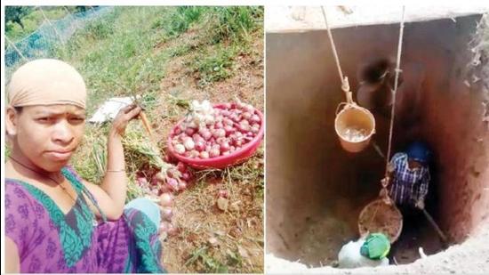 The girl, along with her sisters, slogged for about 10 days before they managed to strike water at a depth of 25 feet. (HT photo)