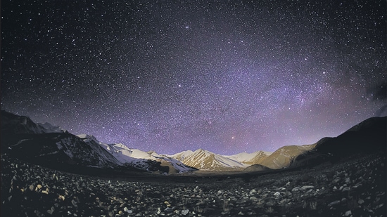 The Milky Way as seen from Pangong Lake in Ladakh. Unless dark-sky spots are protected, tourists headed to them to star-gaze will cause light pollution that could threaten their very USP. (Shutterstock)