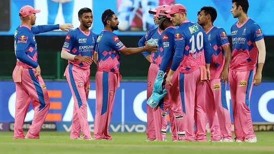 Rahul Tewatia of Rajasthan Royals celebrates the wicket of Suresh Raina of Chennai Super Kings during the Vivo Indian Premier League match between the Rajasthan Royals and the Chennai Super Kings, at the Sheikh Zayed Stadium, in Abu Dhabi on Saturday.&nbsp;(ANI)