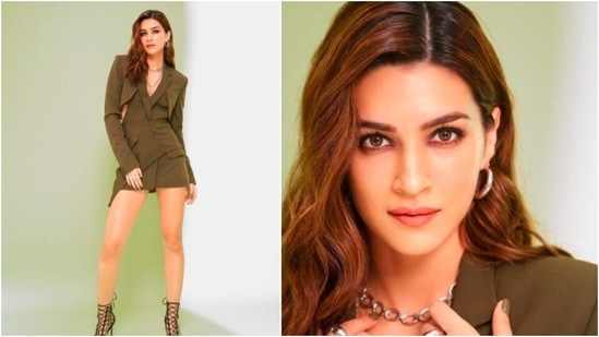 Kriti Sanon teamed her stylish look with a pair of strappy black heels. (Instagram/@kritisanon)