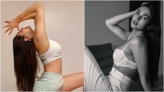 When Sonal Chauhan nailed Anjaneyasana on her 'magic carpet'(Instagram/@sonalchauhan)