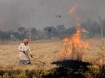 Stubble burning in the neighbouring states is one of the major contributors of air pollution in Delhi during winter. (File photo / HT)
