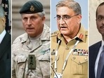 The deal makers were US special envoy Zalmay Khalilzad, now Taliban deputy prime minister Mullah Abdul Ghani Baradar, Qatari national security advisor Mohammed bin Ahmed Al Mesned, UK chief of defence staff Nick Carter and Pakistani army chief Qamar Jawed Bajwa.(File Photo) The deal makers were US special envoy Zalmay Khalilzad, now Taliban deputy prime minister Mullah Abdul Ghani Baradar, Qatari national security advisor Mohammed bin Ahmed Al Mesned, UK chief of defence staff Nick Carter and Pakistani army chief Qamar Jawed Bajwa.(File Photo)