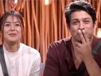 Shehnaaz Gill and Sidharth Shukla on Bigg Boss 13. Shehnaaz Gill and Sidharth Shukla on Bigg Boss 13.