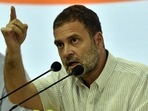Congress leader Rahul Gandhi tweeted on Sunday regarding farmers' reportedly killed in UP's Lakhimpur Kheri by two SUVs. (Sanjeev Verma/HT Photo) Congress leader Rahul Gandhi tweeted on Sunday regarding farmers' reportedly killed in UP's Lakhimpur Kheri by two SUVs. (Sanjeev Verma/HT Photo)